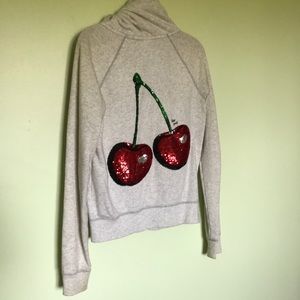 VS Pink Vegas hoodie with sequin cherries